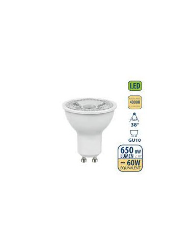 Lampada LED GU10 VELAMP 8W 4000°K