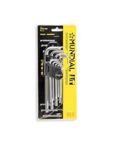 Serie 9 Chiavi TORX con Foro MUNDIAL